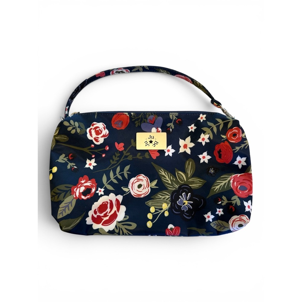 JuJuBe Midnight Posy Be Quick Floral Wristlet Clutch Diaper Bag Utility Pouch